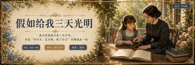 《假如给我三天光明》阅读主题插图