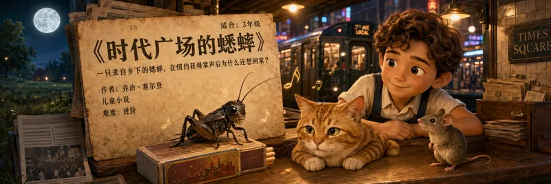 《时代广场的蟋蟀》阅读主题插图