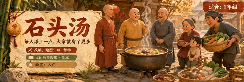 《石头汤》阅读主题插图